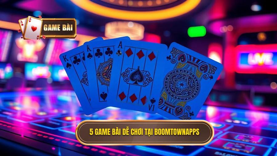 Top 5 game bài dễ chơi nhất hiện nay tại boomtownapps.com